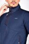 Navy Blue Stand Collar Seasonal Cotton 2 Thread Fabric Zipper Pocket Straight Leg Men's Tracksuit Set - 5