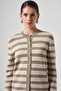 Khaki Cardigan - Stripe Detailed, Model 1113 - 2