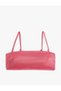 Glitter Strapless Bikini Top with Strap Detail - 4