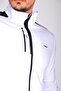 White Stand Collar Seasonal Cotton 2 Thread Fabric Zipper Pocket Straight Leg Men's Tracksuit Set - 4