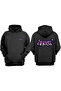 Unisex Ghost Graffiti Design Front Back Printed Regular Fit Black Sweatshirt