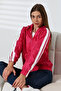 Striped Hooded Seasonal Coat