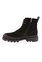 16157-22K Men's Lace-Up Strech Casual Boots Black Suede Genuine Leather - 3