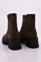 8002-771-22K Women's Boots Khaki Suede Genuine Leather - 3
