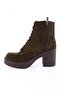 Genuine Leather Women's Boots - Khaki Suede 9171882 - 3