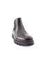 2519-1 Men's Sneakers Boots with Stretch Detail Black Genuine Leather - 2