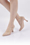 Pointed Toe Low-Cut Long Heeled Shoes Tan 173121029