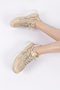 Women's Lace-Up Thick Sole Sneakers Shoes Nude Wrinkled 15298483118