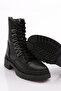 K9075 Women's Lace-Up Silver Stone Lace-Up Boots Black - 4
