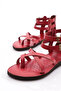 Women's Flip Flops Cross Strap Ankle Sandals Red 2253218 - 4