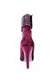 4246 Women's Pointed Toe Crystal Rhinestone Thin Heeled Boots Fuchia Velour - 4