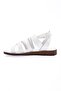 Women's Flip Flops Strappy Ankle Sandals White Genuine Leather 2723218 - 3