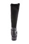 607 Women's Buckled Ankle Chain Detail Stretch Knee High Flats Boots - 4
