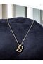 Three Dimensional Letter B Balloon Silver Color Necklace - 2