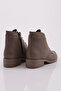 22K Women's Lace up Zippered Boots Mink Genuine Leather 251103171 - 3