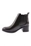 9007-2164-22K Women's Striped Heeled Short Boots Black - 3
