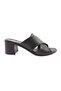 15-12 23y Women's Thick Cross Banded Heeled Slippers