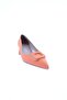Women's Metal Accessory Pointed Toe Thick Low Heel Shoes Orange Scuba 54312821 - 2