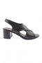 15-05 23y Women's Cross Banded Rubber Detailed Heeled Sandals