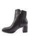 402 Women's Buckle Side Zipper Heeled Boots Black - 3