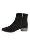 Pm161-K0020 Pointed Toe Side Trocked Short Heel Women's Boots Black Suede - 3