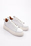 Women's Thick Sole Lace-Up Sneaker Shoes White 5882678 - 2