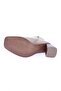 Women's Thick Heeled Boots with Blunt Toe Accessories Mink Suede 2623272211442322 - 5
