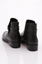 Women's Short Heel Buckle Ankle Boots Black 391043138 - 3