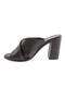 Women's Cross Strap Heeled Slippers Black 28133294 - 3