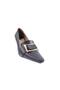Women's Goblet Heeled Shoes with Metal Accessories Black 41262821 - 2