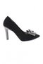 1315 23y Women's Pointed Toe Crystal Stone Bow Evening Dress Shoes