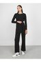 Belted Basic Camisole Tunic & Pants Double Set - Black -