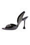 02-23y Women's Silver Stoned Goblet Heeled Shoes - 3