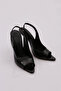 06 Women's - Pointed Toe and Rubber Detailed Thin Heel Shoes - 2