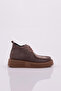 Women's Front Elastic Stitching Detailed Thick Sole Ankle Boots Mink Suede Genuine Leather 33613883