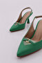 03 Women's Pointed Toe Transparent Detailed Heeled Shoes with Accessories - 4