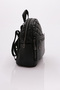 Black Patent Leather Women's Backpack with Zipper - 1262856 - 2