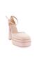 Women's Thick Sole Heeled Shoes Beige Scuba 1013285 - 2