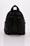 Women's Black Zippered Backpack - 1262856 - 3