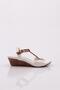 White Wedge Heel Women's Sandals - 26233138
