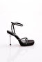 1278 Women's Stone Rope Detailed Ankle Belt Thin Heeled Shoes