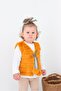 Girl's Plush Vest with Buckle Set and Pom-Pom Details, Lined. - 7