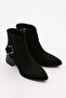 Black Suede Women's Heeled Boots - 5133564 - 2