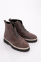 Women's Rubber Detailed Ankle Boots Mink Suede Genuine Leather 48633217 - 2