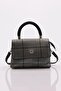 Black Plaid Women's Bag with Cover and Sleeve 41623431