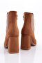 Tan Suede Women's Heeled Boots - 1013533210 - 3