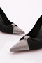 Women's Heeled Shoes Black Satin 32173568 - 4