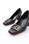 Black Women's Heeled Shoes - 7432621 - 4