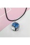 Tree of Life Themed Necklace Transparent Design with Butterfly Special Epoxy Accessory Vivid Look Luxury Jewelry - 3