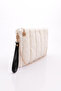 Women's Striped Furry Clutch Bag White 52233448 - 2